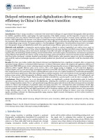 Delayed retirement and digitalization drive energy efficiency in China’s low-carbon transition